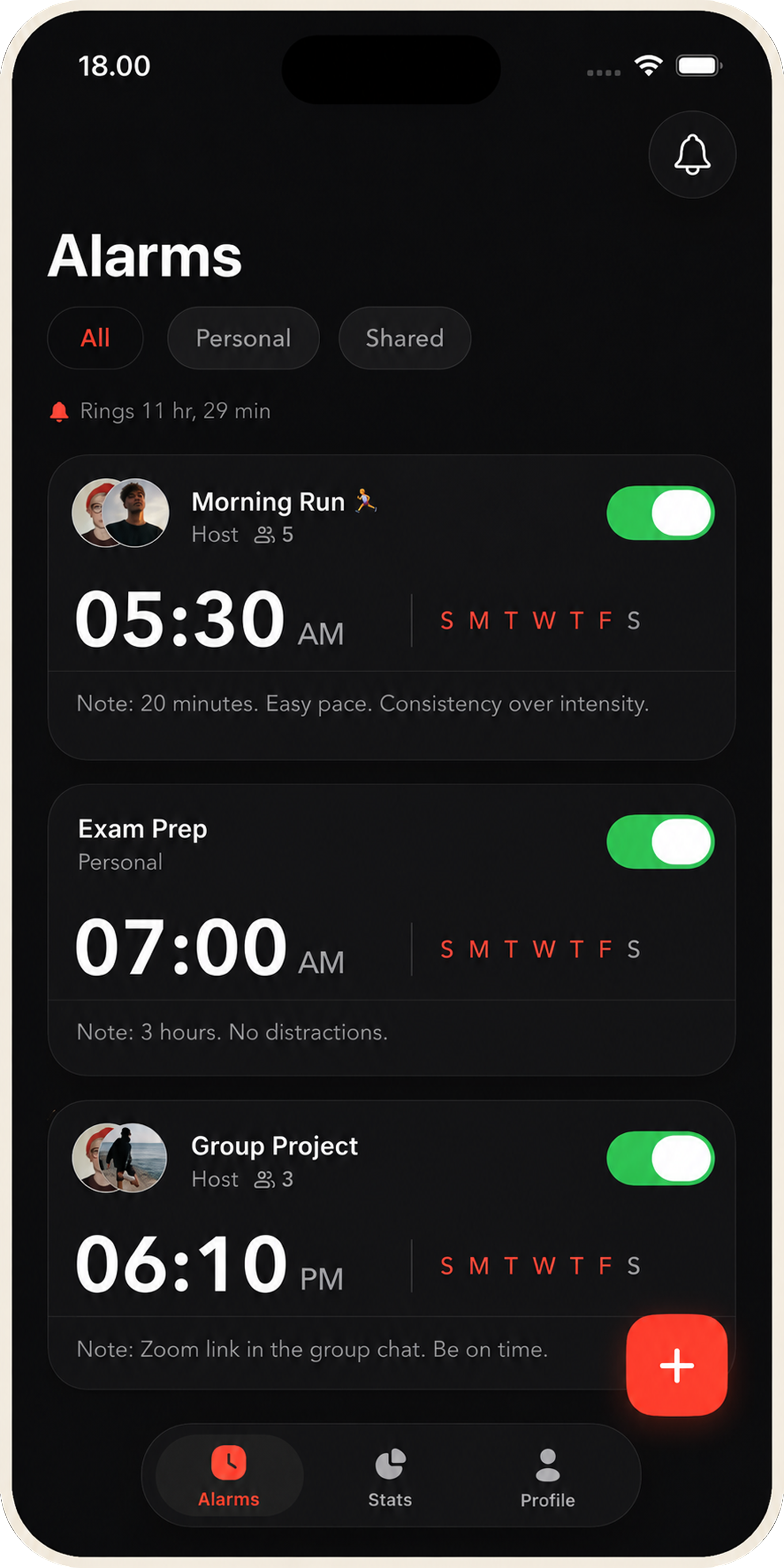 RingLink App Interface